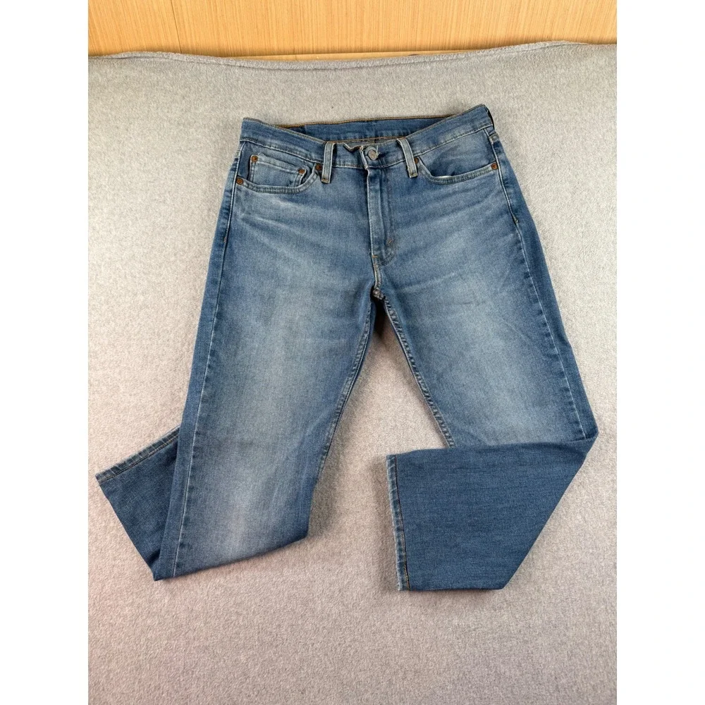 Levis 511 Slim Fit Jeans Mens 32 Medium Wash Blue Denim Shortened 24 Inseam